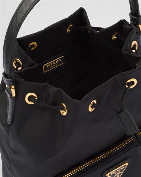 prada re nylon bucket bag|Prada duet re nylon bag.